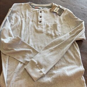 Men's Classic Gray Long Sleeve Henley